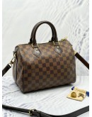 LOUIS VUITTON SPEEDY BANDOULIERE 25 DAMIER EBENE CANVAS BAG