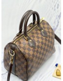 LOUIS VUITTON SPEEDY BANDOULIERE 25 DAMIER EBENE CANVAS BAG