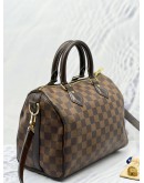 LOUIS VUITTON SPEEDY BANDOULIERE 25 DAMIER EBENE CANVAS BAG