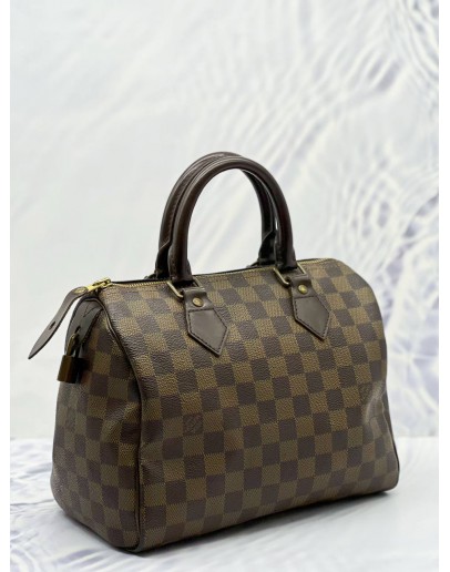 LOUIS VUITTON SPEEDY 25 DAMIER EBENE CANVAS BAG