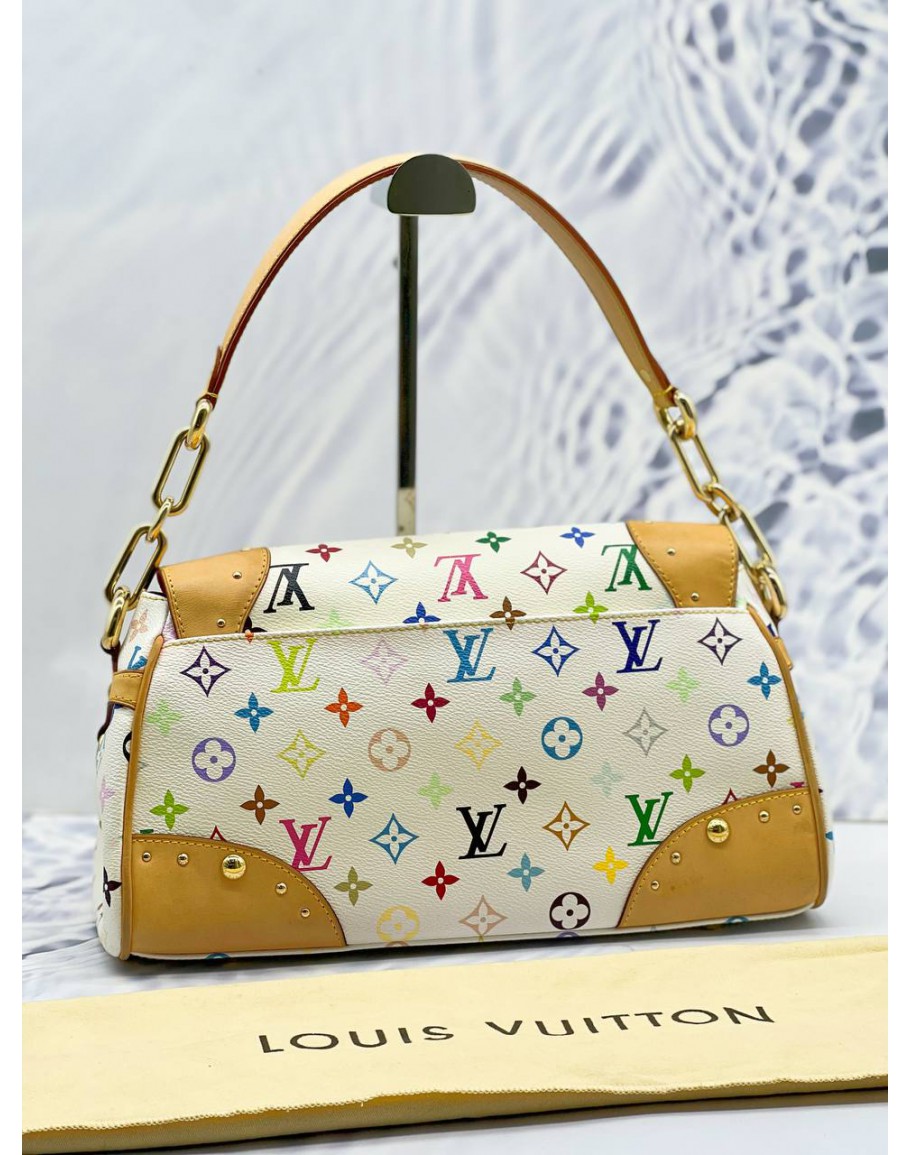Louis Vuitton White Monogram Multicolore Beverly MM - My Luxury