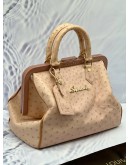 LOUIS VUITTON POUDRE OSTRICH LIMITED EDITION FRAME SPEEDY BAG