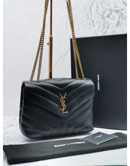 YSL SAINT LAURENT LOULOU SMALL IN QUILTED Y LEATHER -FULL SET-