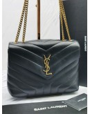 YSL SAINT LAURENT LOULOU SMALL IN QUILTED Y LEATHER -FULL SET-