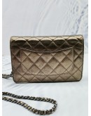 CHANEL METALLIC REISSUE WALLET ON CHAIN BRONZE