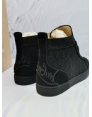 CHRISTIAN LOUBOUTIN FUN LOUIS SUEDE HIGH-TOP SNEAKERS SIZE 42 -FULL SET-