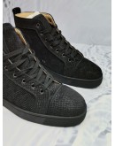 CHRISTIAN LOUBOUTIN FUN LOUIS SUEDE HIGH-TOP SNEAKERS SIZE 42 -FULL SET-