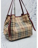 BURBERRY HAYMARKET CHECK COATED TOTE BAG 