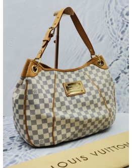 LOUIS VUITTON GALLERIA PM DAMIER AZUR CANVAS SHOULDER BAG