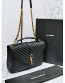 YSL SAINT LAURENT COLLEGE LARGE GOLD CHAIN BAG