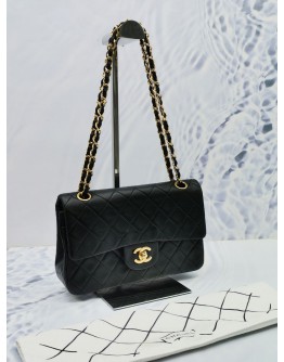 CHANEL CLASSIC DOUBLE FLAP LAMBSKIN LEATHER SMALL BAG