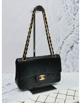 CHANEL CLASSIC DOUBLE FLAP LAMBSKIN LEATHER SMALL BAG