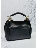 VERSACE PATENT LEATHER TRIM HOBO BAG