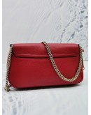 GUCCI SOHO CHAIN LEATHER FLAP SHOULDER BAG