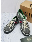 GUCCI OFF THE GRID WEBBING-TRIMMED MONOGRAM ECONYL CANVAS SNEAKERS SIZE 10