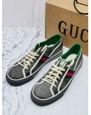 GUCCI OFF THE GRID WEBBING-TRIMMED MONOGRAM ECONYL CANVAS SNEAKERS SIZE 10