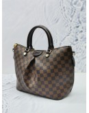 LOUIS VUITTON SIENA MM DAMIER EBENE CANVAS BAG WITH STRAP