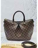 LOUIS VUITTON SIENA MM DAMIER EBENE CANVAS BAG WITH STRAP