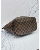 LOUIS VUITTON SIENA MM DAMIER EBENE CANVAS BAG WITH STRAP