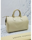 LOUIS VUITTON SPEEDY 25 WHITE EPI LEATHER