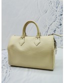 LOUIS VUITTON SPEEDY 25 WHITE EPI LEATHER