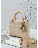 CHRISTIAN DIOR LADY DIOR SMALL PINK BAG WITH STRAP