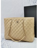 (BRAND NEW) CHANEL TIMELESS CLASSIC TOTE BEIGE LAMBSKIN LEATHER BAG -FULL SET- BRAND NEW-