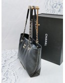 CHANEL LARGE CALFSKIN LEATHER SHOPPING BAG WITH POUCH -FULL SET-