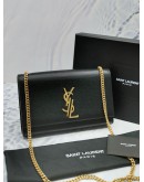 YSL SAINT LAURENT CLASSIC MEDIUM GRAINED CALF LEATHER CHAIN BAG -FULL SET-