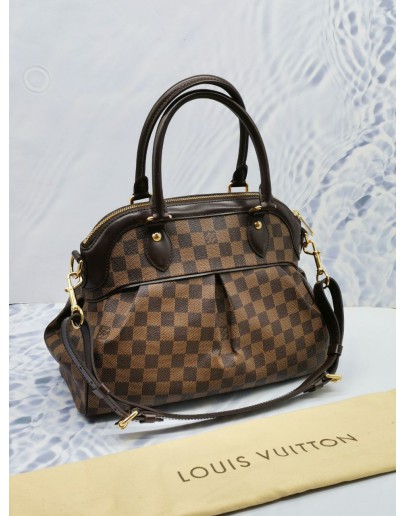 LOUIS VUITTON TREVI DAMIER EBENE CANVAS BAG