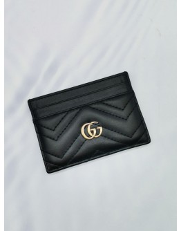 GUCCI GG MARMONT LEATHER CARD HOLDER