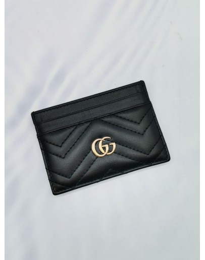 GUCCI GG MARMONT LEATHER CARD HOLDER