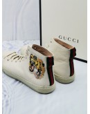 GUCCI HIGHTOP TIGER LEATHER SNEAKERS SIZE 10 1/2