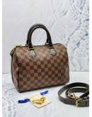 (RAYA SALE) LOUIS VUITTON SPEEDY BANDOULIERE 25 DAMIER EBENE CANVAS BAG