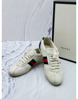(RAYA SALE) GUCCI ACE LEATHER SNEAKERS SIZE 36 1/2