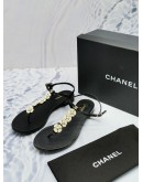 (RAYA SALE) CHANEL LEATHER SANDALS SIZE 37