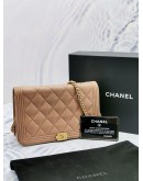 (RAYA SALE) CHANEL QUILTED BOY WALLET ON CHAIN -FULL SET-