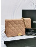 (RAYA SALE) CHANEL QUILTED BOY WALLET ON CHAIN -FULL SET-