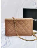 (RAYA SALE) CHANEL QUILTED BOY WALLET ON CHAIN -FULL SET-