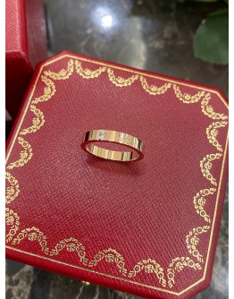 (RAYA SALE) CARTIER LOVE RING 750 ROSE GOLD WITH DIAMOND SIZE 50
