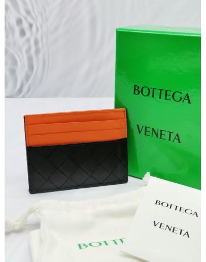 BOTTEGA VENETA TWO-TONE WOVEN CARD HOLDER -FULL SET-