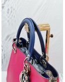 (RAYA SALE) CHRISTIAN DIOR TRICOLOR LEATHER & PYTHON LARGE DIORISSIMO TOTE BAG WITH STRAP