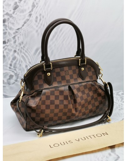 (RAYA SALE) LOUIS VUITTON TREVI PM DAMIER EBENE CANVAS SHOULDER BAG