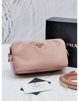 (RAYA SALE) PRADA PINK SAFFIANO LUX LEATHER CAMERA CROSSBODY BAG