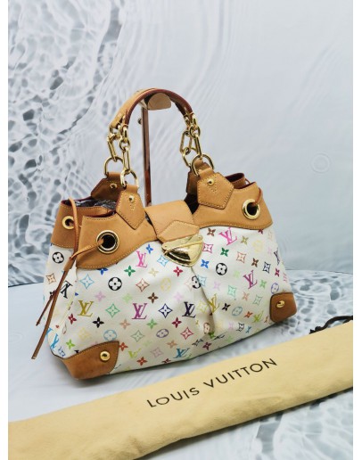 LOUIS VUITTON URSULA MONOGRAM MULTICOLOR WHITE SHOULDER BAG