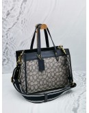 COACH FIELD TOTE 30 IN SIGNATURE JACQUARD WITH STRAP