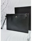 VERSACE BLACK SAFFIANO MEDUSA CLUTCH -FULL SET-