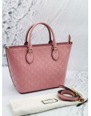 GUCCI CONVERTIBLE GUCCISSIMA LEATHER PINK TOTE BAG