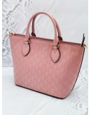 GUCCI CONVERTIBLE GUCCISSIMA LEATHER PINK TOTE BAG