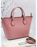 GUCCI CONVERTIBLE GUCCISSIMA LEATHER PINK TOTE BAG